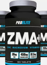 Load image into Gallery viewer,  Pro Elite ZMA contains an advanced formulation of Zinc and Magnesium that can increase growth compounds and IGF1 levels. Zinc is essential for cellular growth and tissue repair as well as maintaining a healthy immune system. Magnesium is essential for maintaining electrolyte
