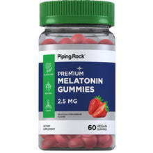 Load image into Gallery viewer, Melatonin Gummies (Strawberry), 2.5 mg, 60 Vegan Gummies Bottle
