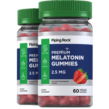 Load image into Gallery viewer, Piping Rock SLEEP melatonin gummies 2.5mg in strawberry flavour. 60 Gummies 
