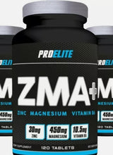 Load image into Gallery viewer,  Pro Elite ZMA contains an advanced formulation of Zinc and Magnesium that can increase growth compounds and IGF1 levels. Zinc is essential for cellular growth and tissue repair as well as maintaining a healthy immune system. Magnesium is essential for maintaining electrolyte
