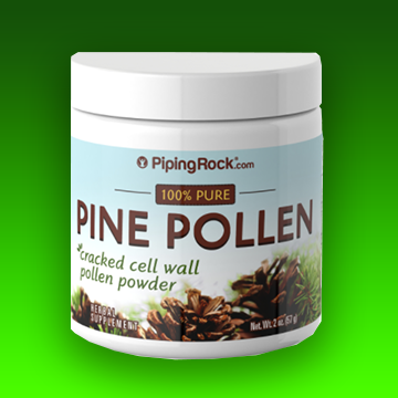 Pine Pollen Powder (Pinus massoniana) (wild harvested, cracked cell wall pollen powder)
